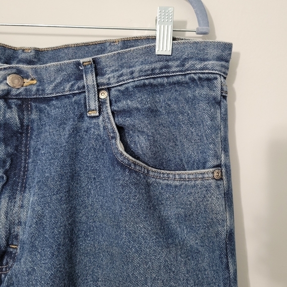 Vintage Wrangler Blue Relaxed Fit Straight Leg Jeans - Picture 5 of 11